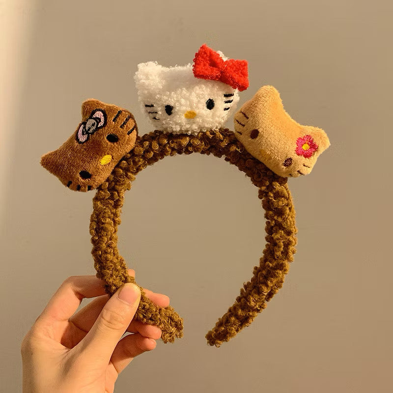 Plush Kitty Trio Headband