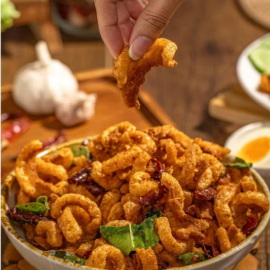 Crispy Pork Rind Chili Paste (Nam Prik Kap Moo) - Spicy Thai Snack, 500g
