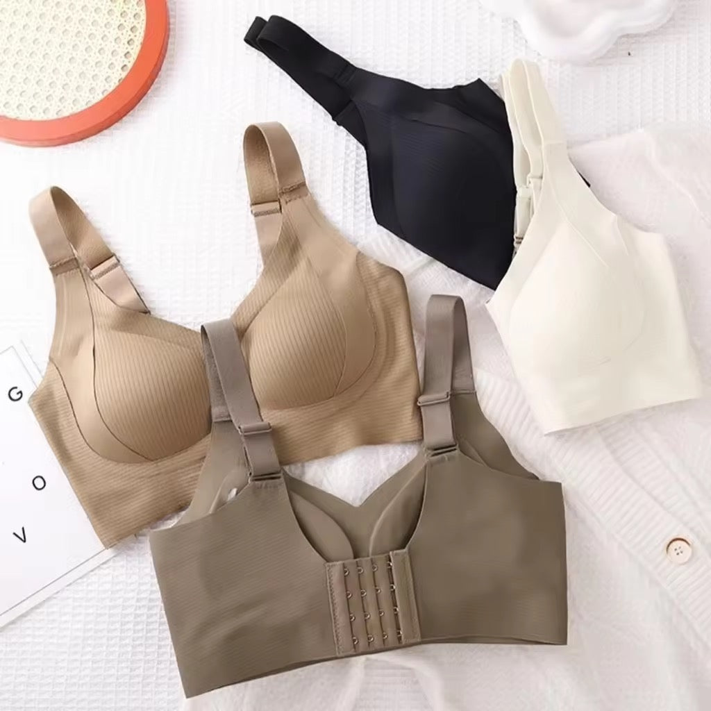 Seamless ribbed bralette from Kxh Official Store featuring soft fabric and comfortable fit, shown in a neutral color.