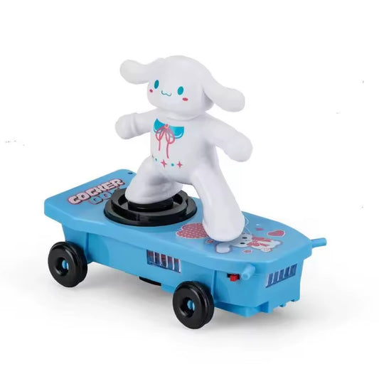 Cute Electric Skateboard Stunt Car Toy with 360° Rotation, LED Lights & Music – Automatic Stand-Up Mini Scooter Toy