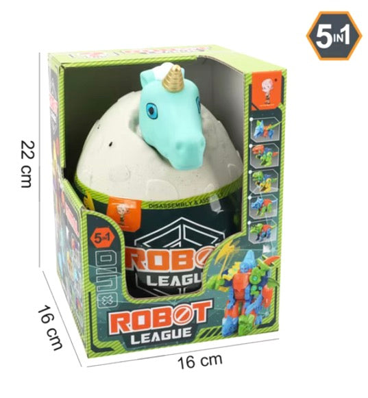 Robot League Unicorn & Dinosaur DIY Assembly & Disassembly Toy Set