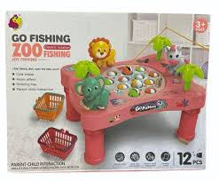 Go Fishing Zoo Electric Fishing Toy Table | Musical Rotating Kids Toy with Animals