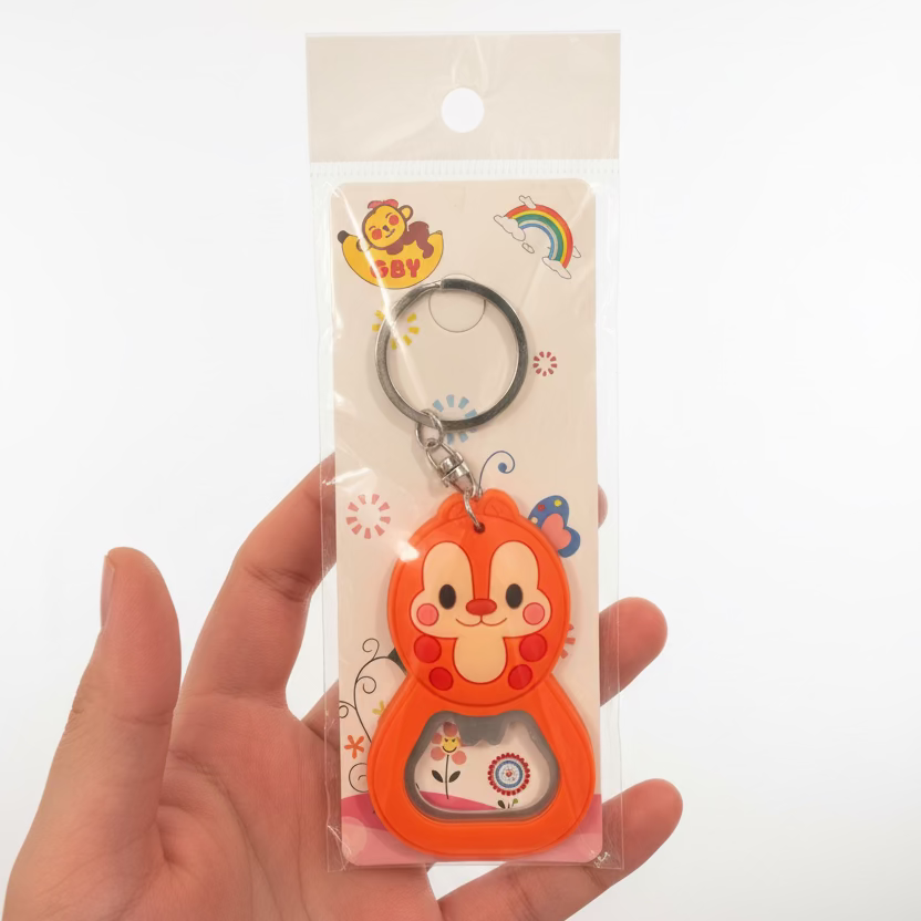 Magnetic bottle opener keychain