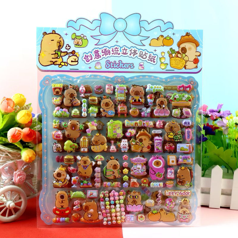 Assorted 3D Pop-Up Kawaii Character Stickers
