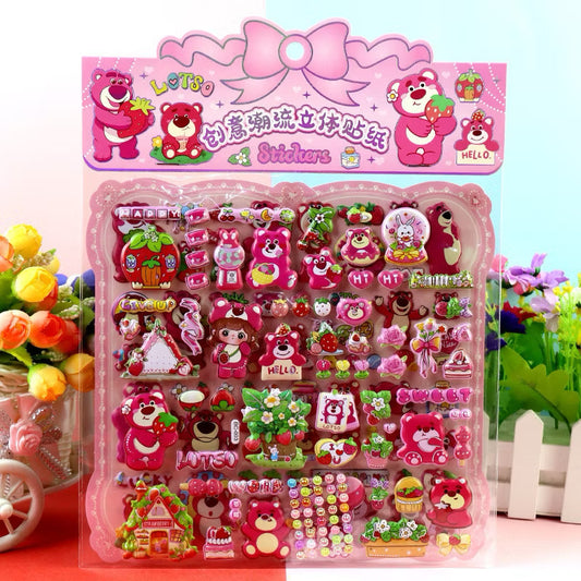 Assorted 3D Pop-Up Kawaii Character Stickers