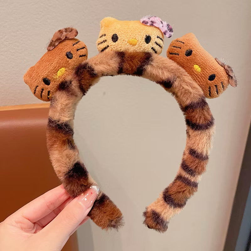 Plush Kitty Trio Headband