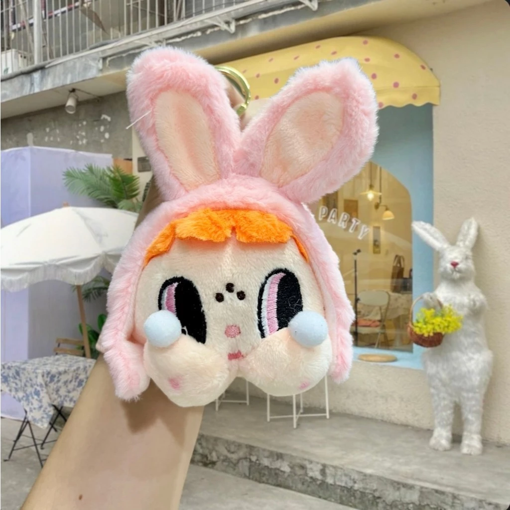 Crybaby Plushie Keychains - Cute Fluffy Cartoon Stuffed Doll Bag Charms & Key Rings
