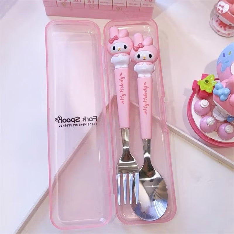 Sanrio Portable Spoon & Fork Set