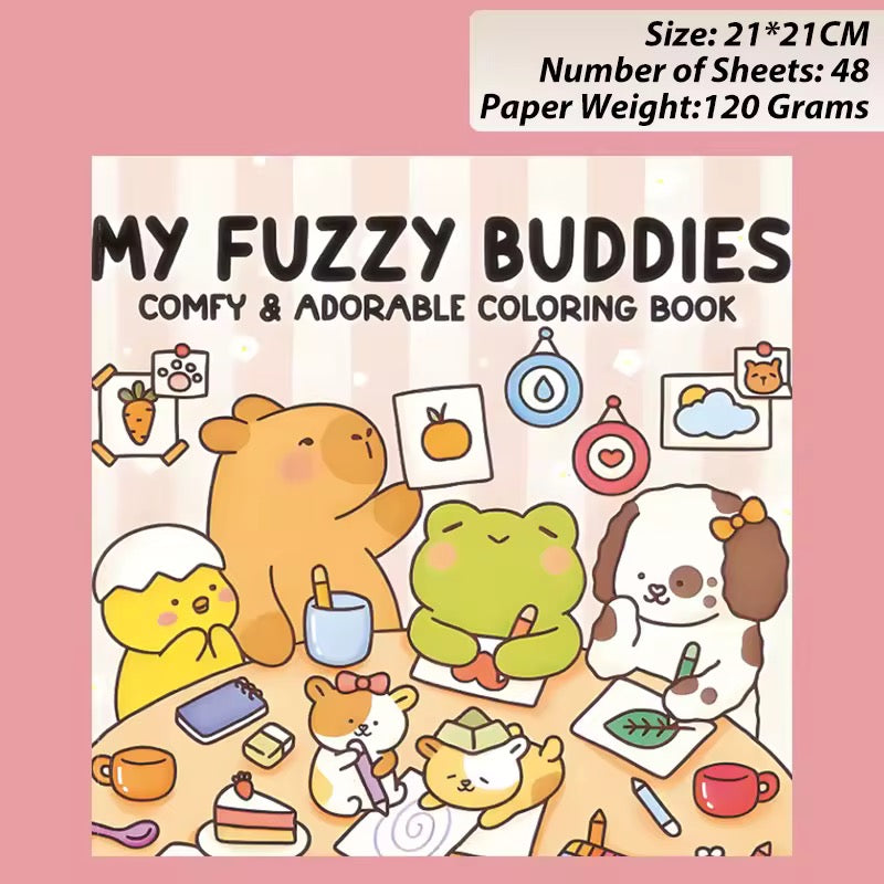 Fuzzy Buddies Coloring Book