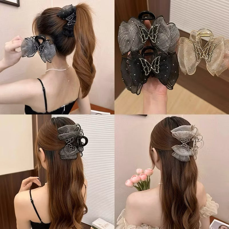 Shimmer Butterfly Tulle Hair Claw