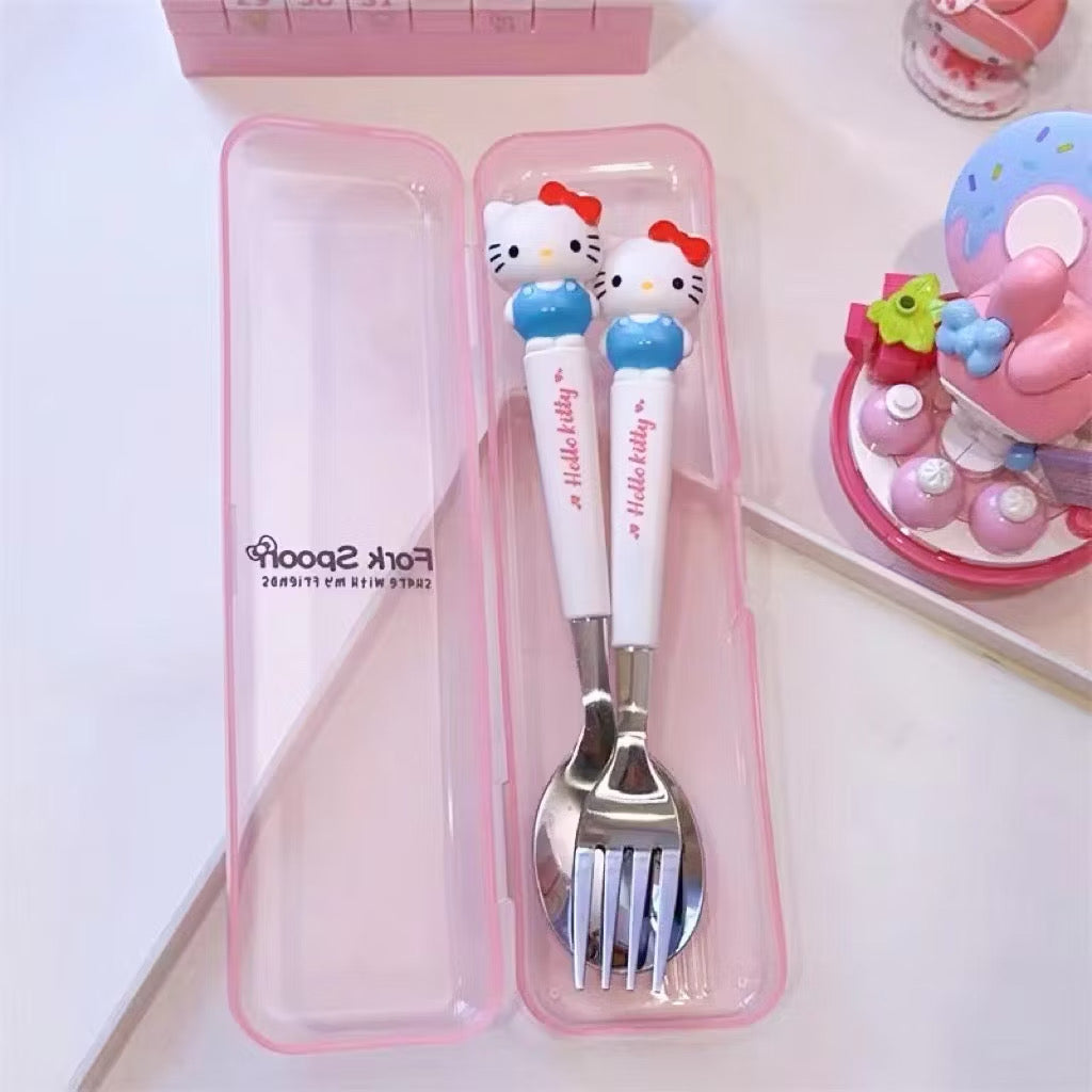 Sanrio Portable Spoon & Fork Set