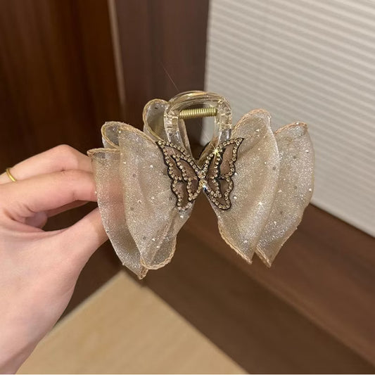 Shimmer Butterfly Tulle Hair Claw