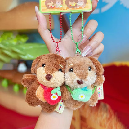 Matching Magnetic Plush Puppy Keychain Set – Cute Stuffed Animal Best Friend & Couple Bag Charm