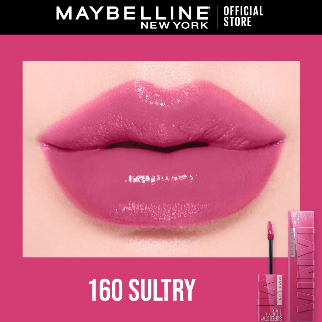 Maybelline Super Stay Vinyl Ink Liquid Lipstick | 16HR Wear, Transfer-Proof & Shine Finish