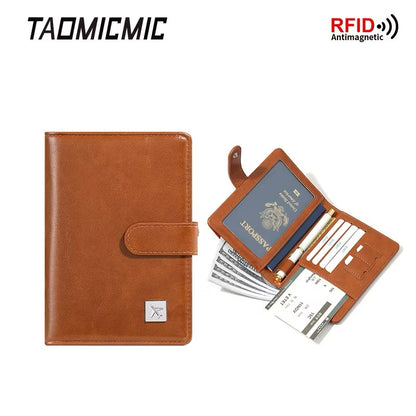 Multi-Functional Leather Passport Holder & Travel Organizer