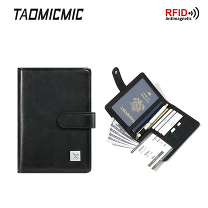 Multi-Functional Leather Passport Holder & Travel Organizer