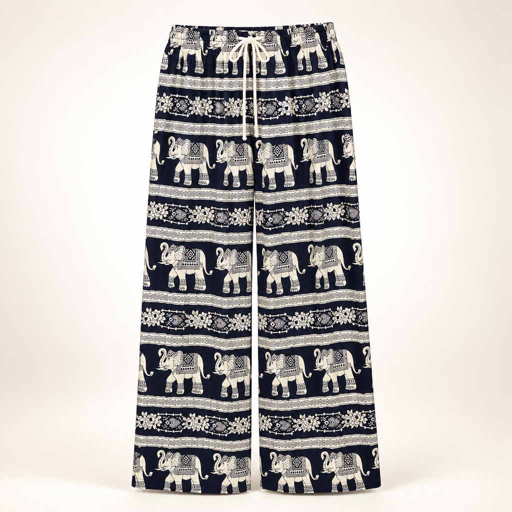 Plus Size Unisex Thai Elephant Harem Pants – Lightweight Bohemian Yoga & Lounge Pants
