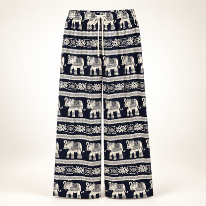 Plus Size Unisex Thai Elephant Harem Pants – Lightweight Bohemian Yoga & Lounge Pants