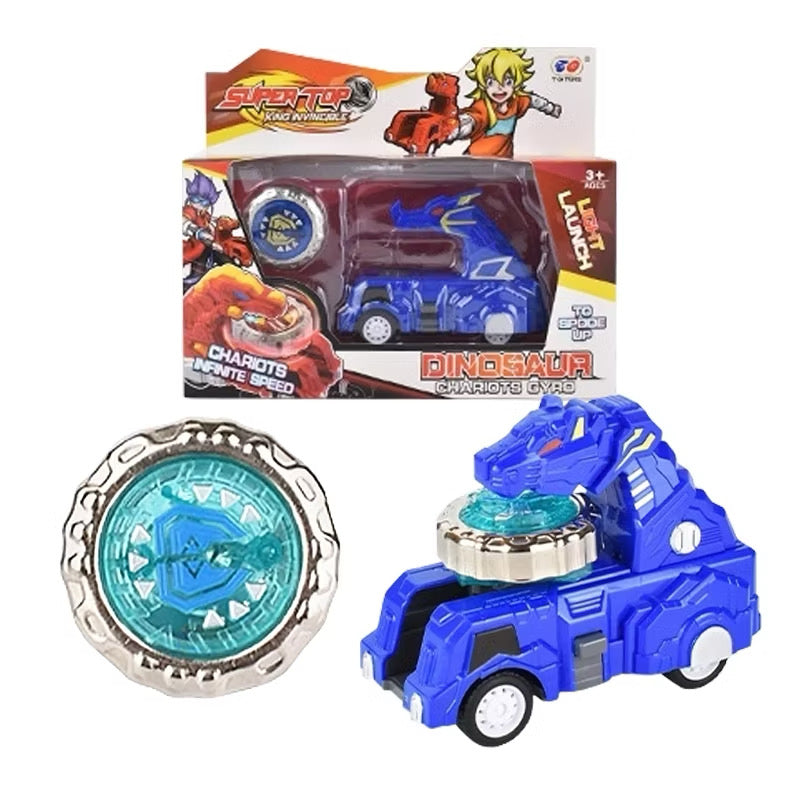 Colorful Dinosaur Chariot Gyros toy by Kxh Official Store featuring a dinosaur figure with a chariot design for kids.