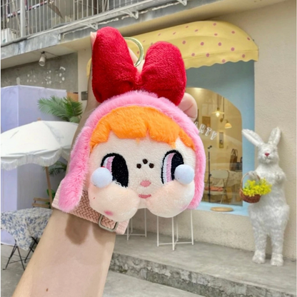 Crybaby Plushie Keychains - Cute Fluffy Cartoon Stuffed Doll Bag Charms & Key Rings