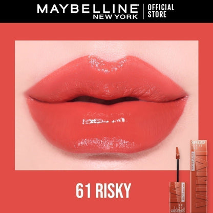 Maybelline Super Stay Vinyl Ink Liquid Lipstick | 16HR Wear, Transfer-Proof & Shine Finish