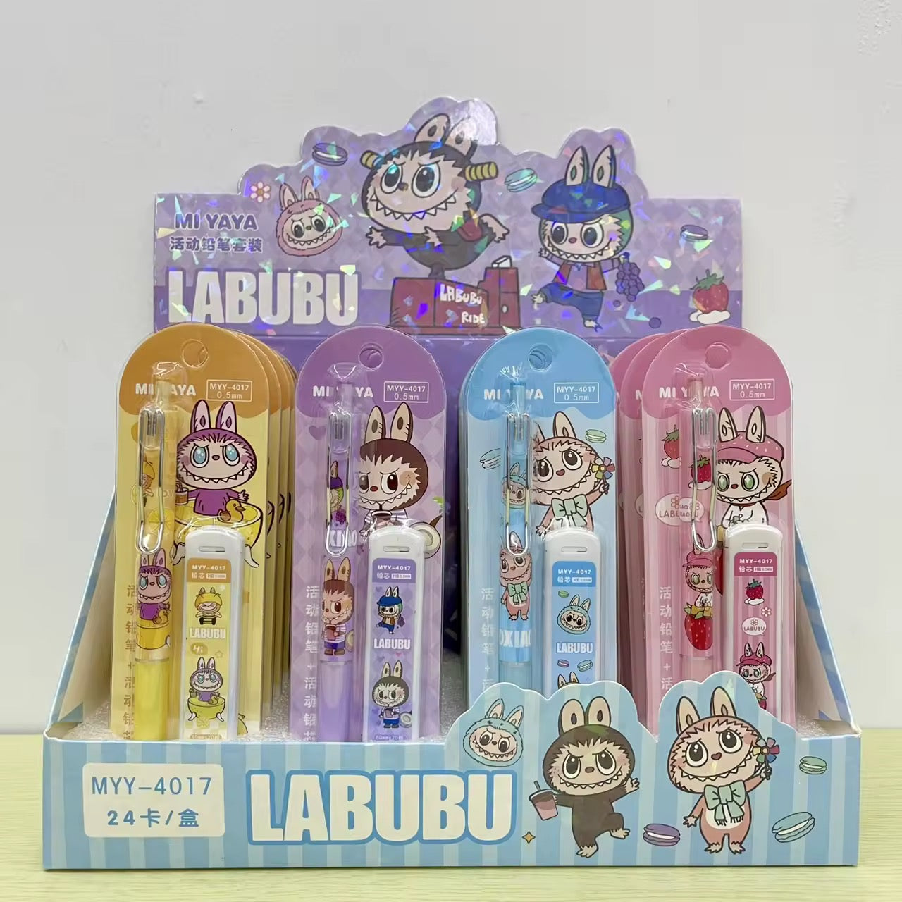 Cute Character 0.5mm Press Mechanical Pencil + HB Pencil Lead Set | Kawaii Gift & Office Stationery
