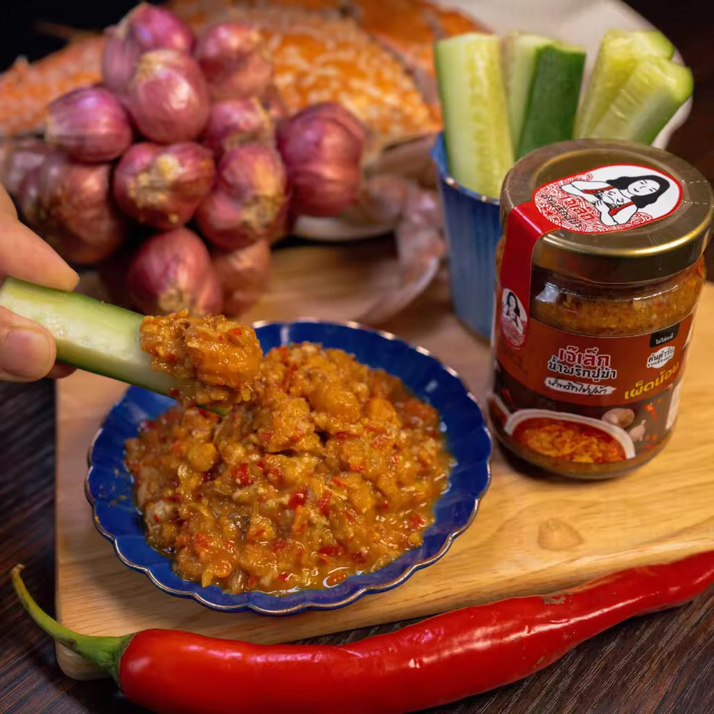 Je Lek Thai Crab Meat Chili Paste – Traditional Spicy Crab Dip Jars