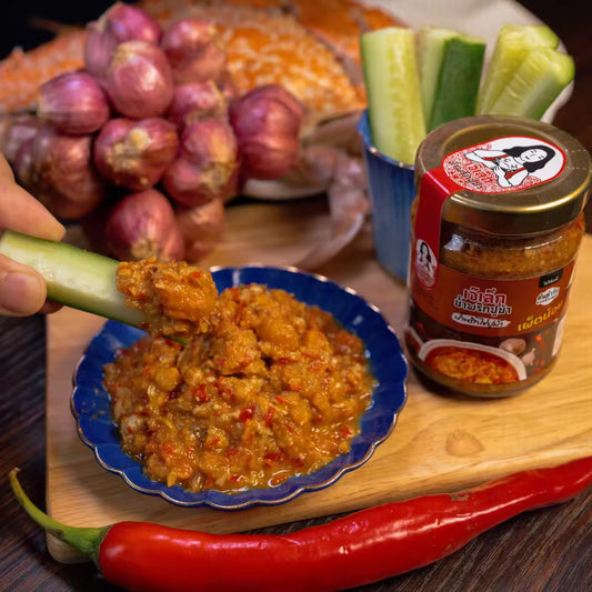 Je Lek Thai Crab Meat Chili Paste – Traditional Spicy Crab Dip Jars