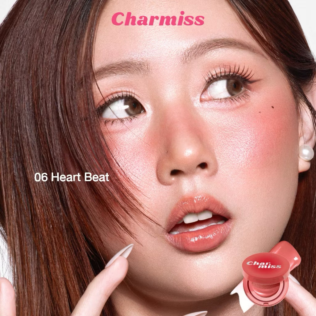 Charmiss Juicy Cheek Cushion Blush SPF 15 PA+++ | Long-Lasting Dewy Cheek Tint & Korean Makeup