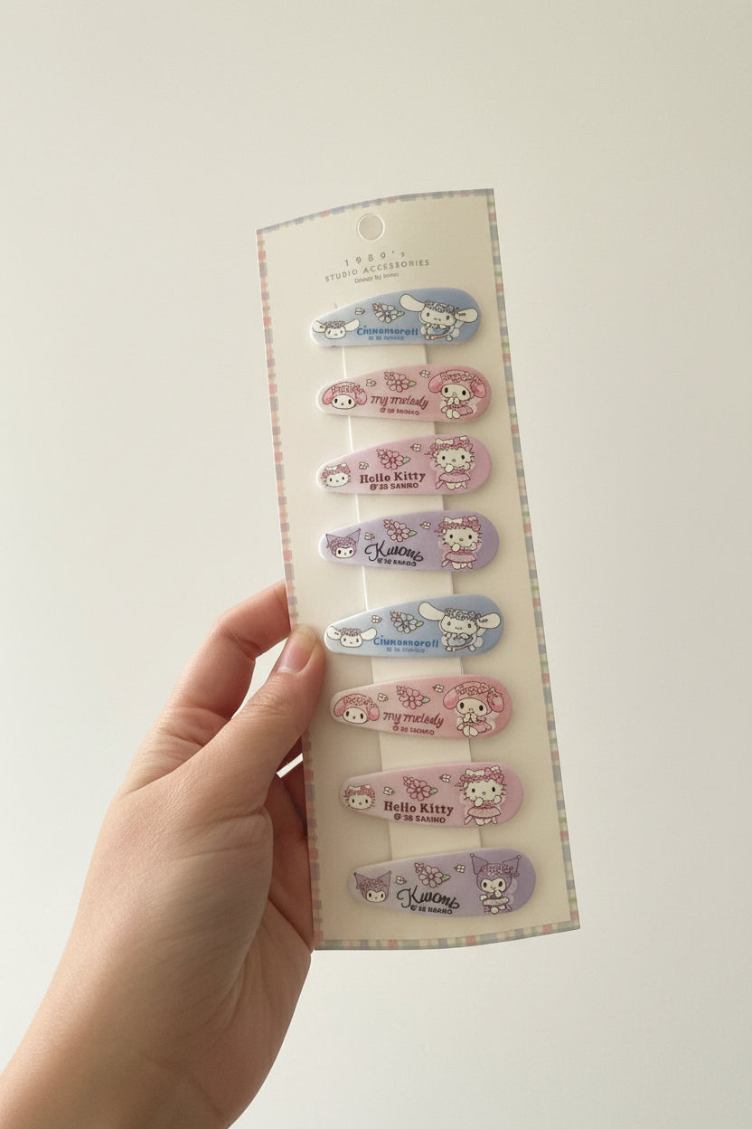 Sanrio Soft Girl Pastel Hair Clip Pack