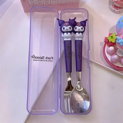 Sanrio Portable Spoon & Fork Set