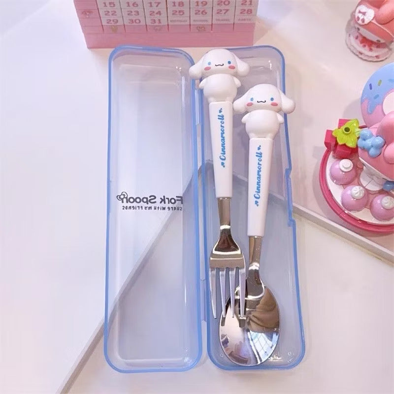 Sanrio Portable Spoon & Fork Set
