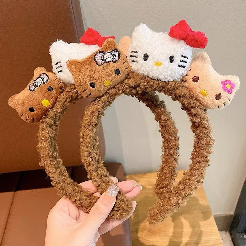 Plush Kitty Trio Headband