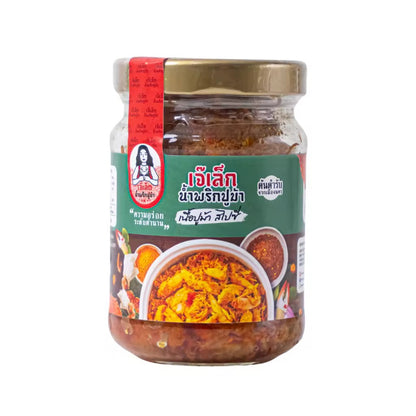 Je Lek Thai Crab Meat Chili Paste – Traditional Spicy Crab Dip Jars