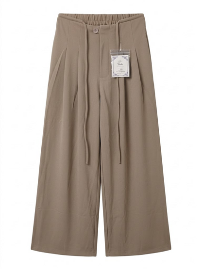 Wide-leg trousers from Kxh Official Store featuring an effortless drape and relaxed fit in a stylish, flowy fabric.