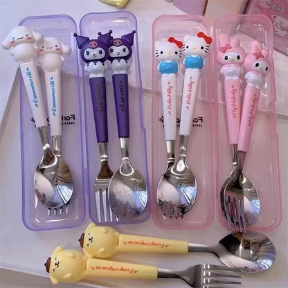 Sanrio Portable Spoon & Fork Set