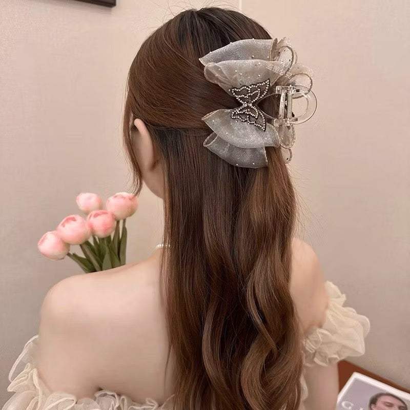 Shimmer Butterfly Tulle Hair Claw