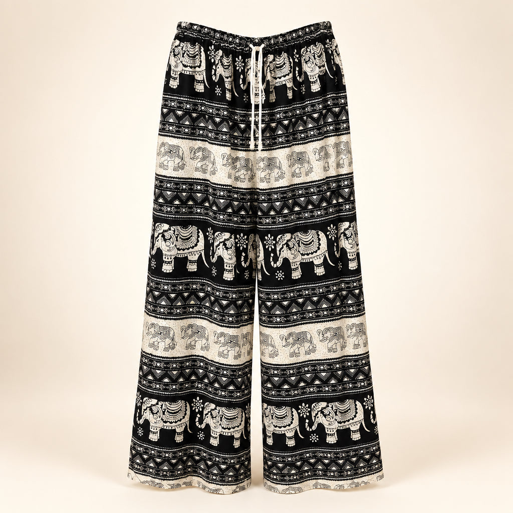 Plus Size Unisex Thai Elephant Harem Pants – Lightweight Bohemian Yoga & Lounge Pants