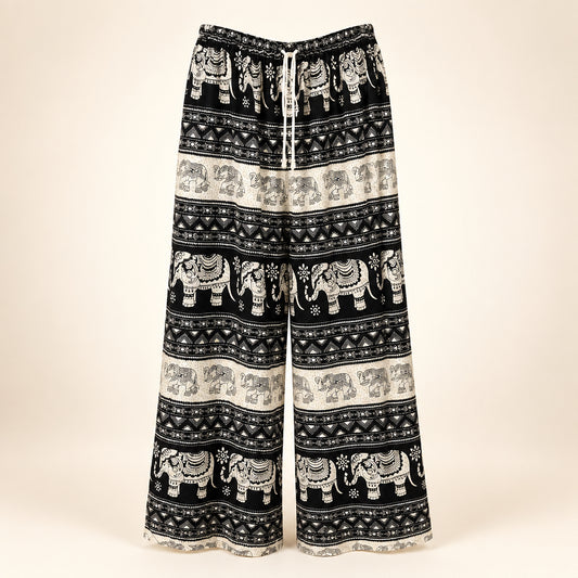 Plus Size Unisex Thai Elephant Harem Pants – Lightweight Bohemian Yoga & Lounge Pants