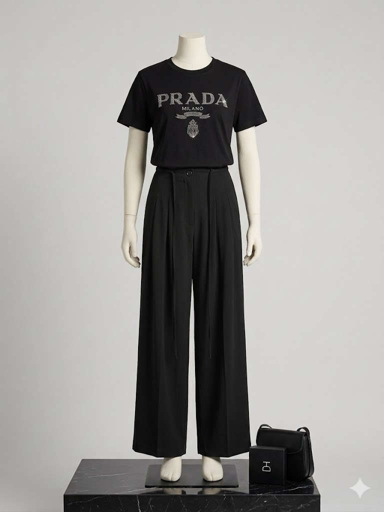 Wide-leg trousers from Kxh Official Store featuring a relaxed fit and effortless drape, shown in a neutral fabric.
