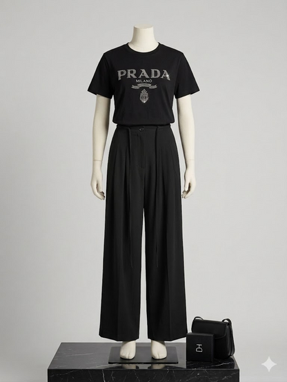 Wide-leg trousers from Kxh Official Store featuring a relaxed fit and effortless drape, shown in a neutral fabric.