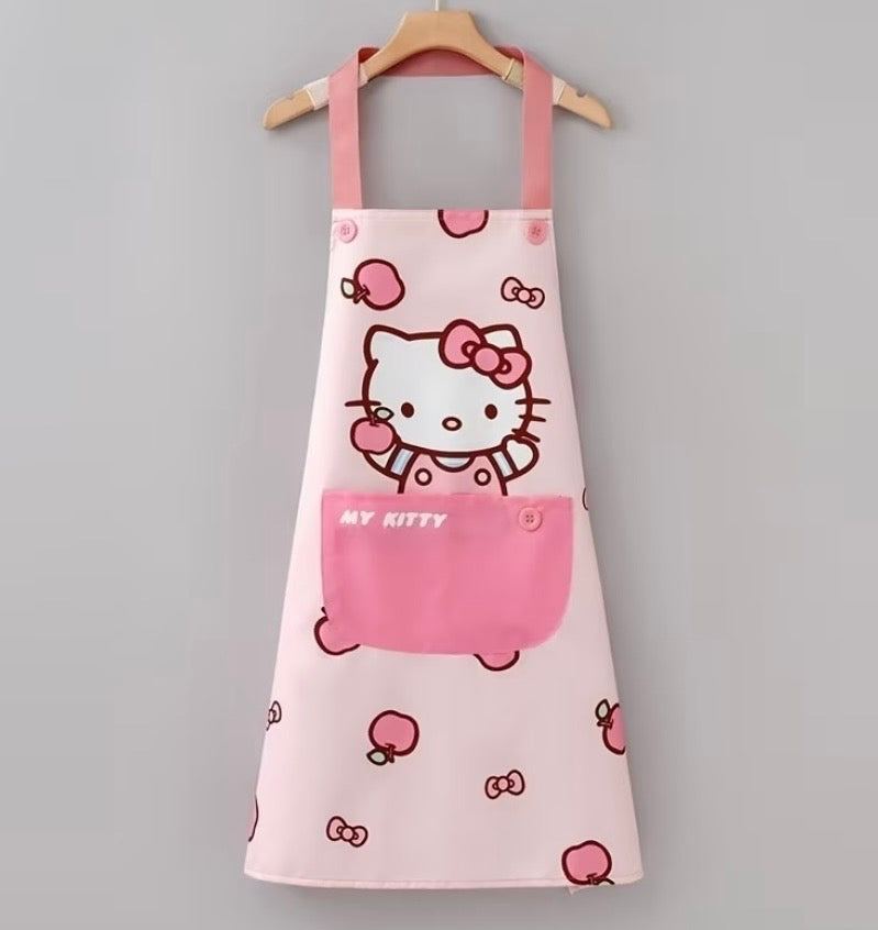Sanrio Style Pink Kitty Pocket Apron
