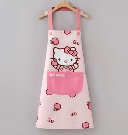 Sanrio Style Pink Kitty Pocket Apron