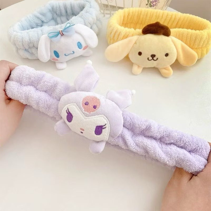 Cute Sanrio headband by Kxh Official Store featuring colorful character designs and soft fabric for comfortable wear.