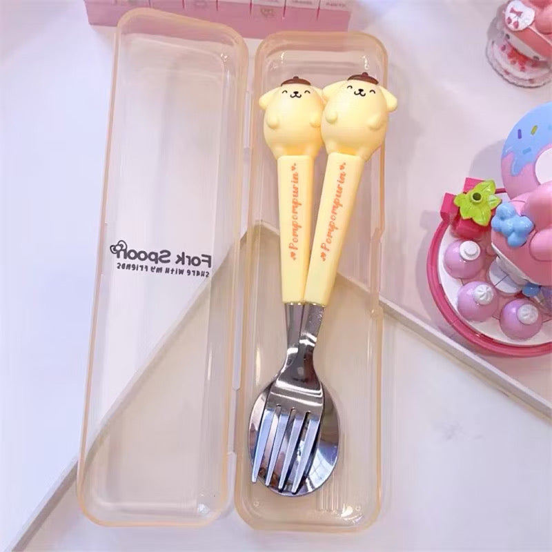 Sanrio Portable Spoon & Fork Set