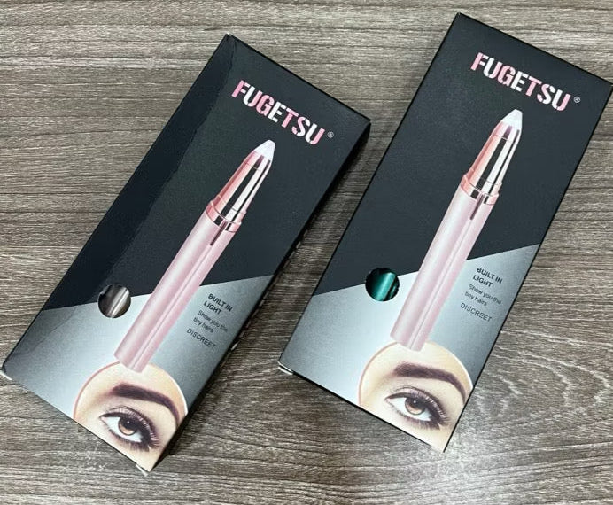 FUJGETSUU Portable Electric Eyebrow Trimmer for Women – Built-In LED Light, Gentle Facial Hair Remover & Waterproof Eyebrow Shaper