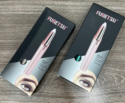 FUJGETSUU Portable Electric Eyebrow Trimmer for Women – Built-In LED Light, Gentle Facial Hair Remover & Waterproof Eyebrow Shaper