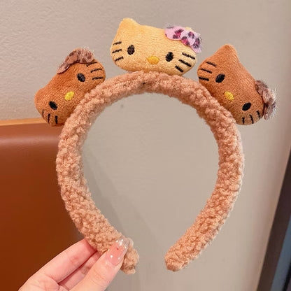 Plush Kitty Trio Headband
