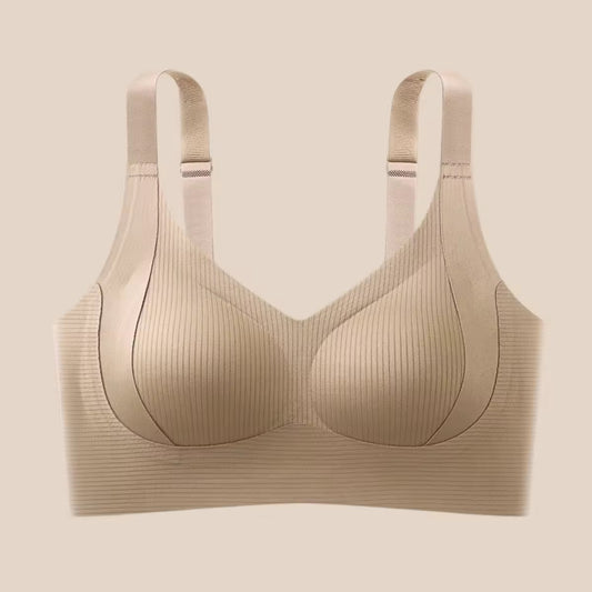 Seamless ribbed bralette from Kxh Official Store, showing soft fabric, ribbed texture, and comfortable fit on a model.