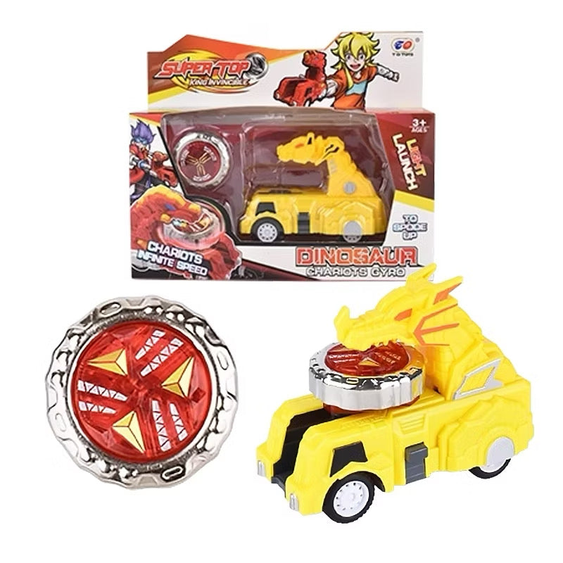 Colorful Dinosaur Chariot Gyros toy from Kxh Official Store, featuring a vibrant dinosaur design and detailed chariot elements.